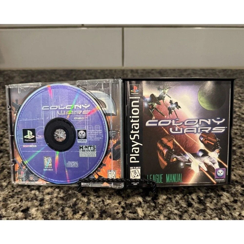 Colony Wars (Sony PlayStation 1, 1997) PS1 Black Label CIB Manual Tested 2 Disc